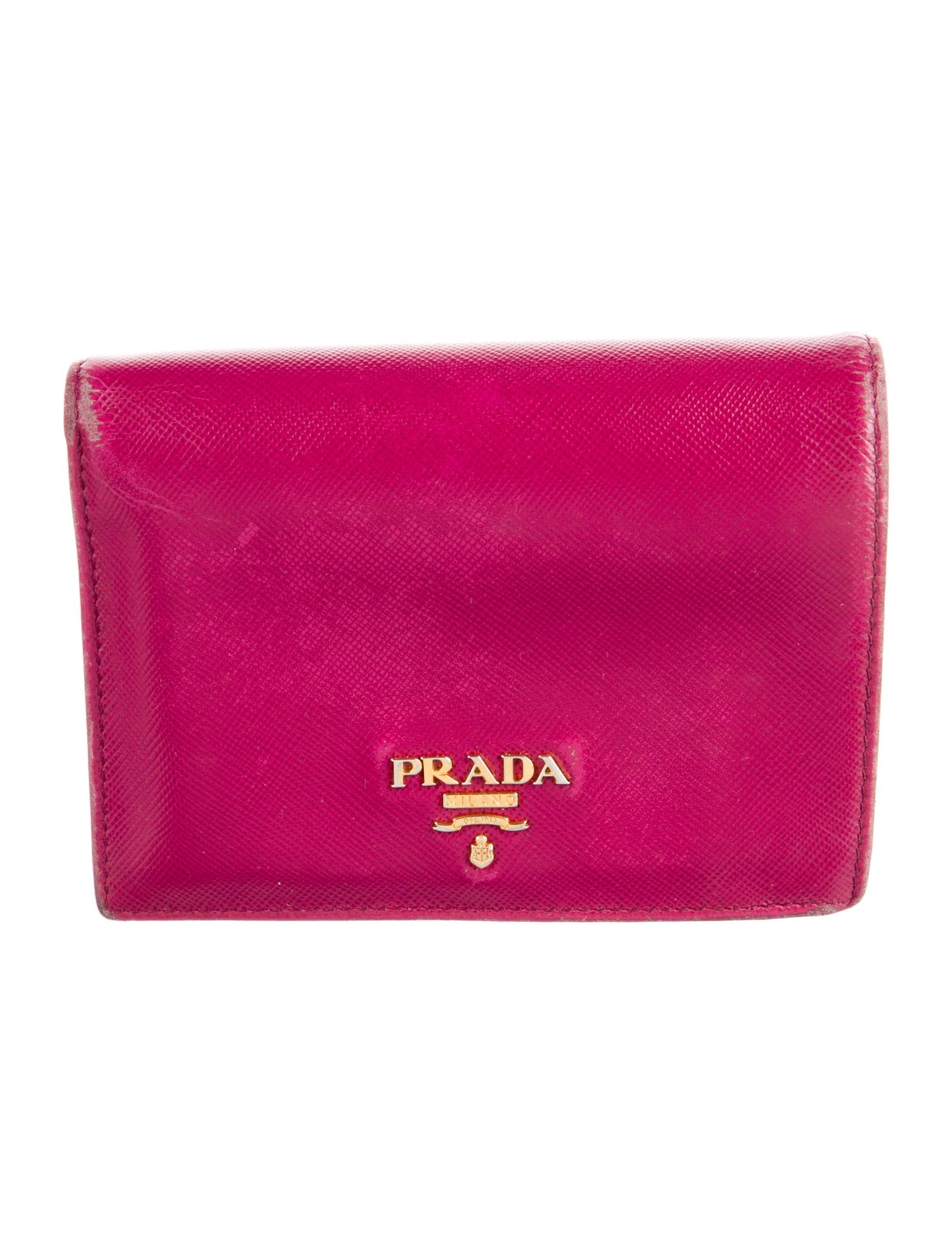 Prada Saffiano Lux Leather Compact Wallet